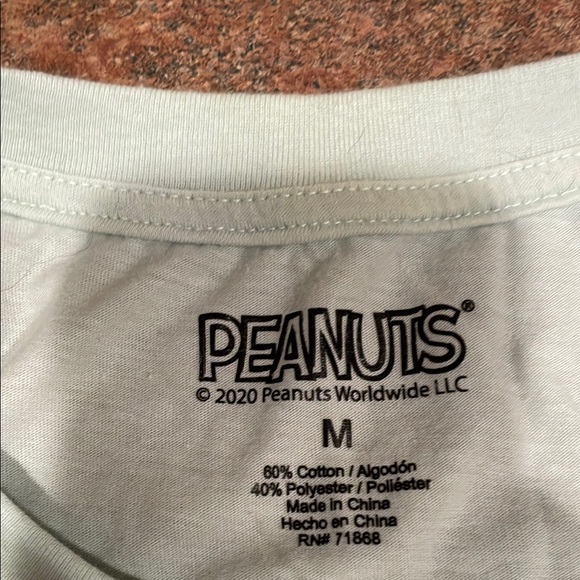 Juniors Women Snoopy Woodstock Peanuts T-Shirt - Light Green Size M - Picture 7 of 7